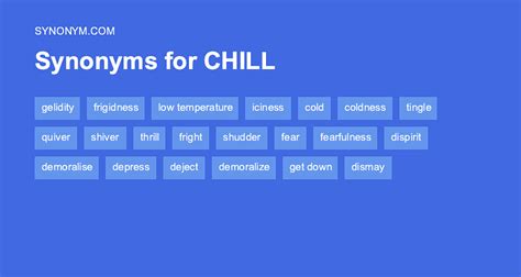 chilled traduction|another word for chilling.